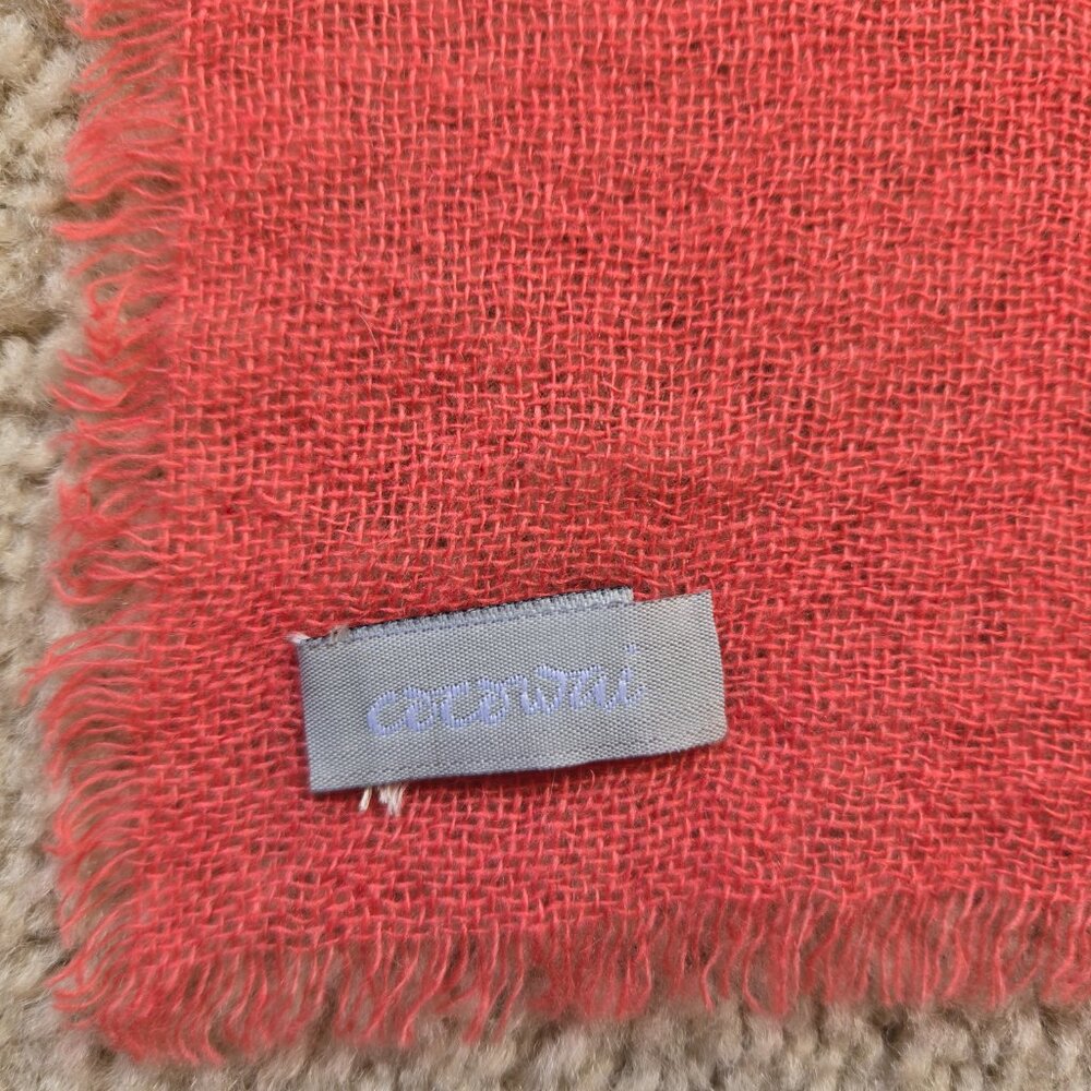 NWOT Cocowai Pink Woven Cashmere Scarf *FLAW* - Picture 5 of 9